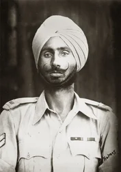 Portrait of Naik Nand Singh, 1st Battalion, 11th Sikh Regiment, Burma, 1944